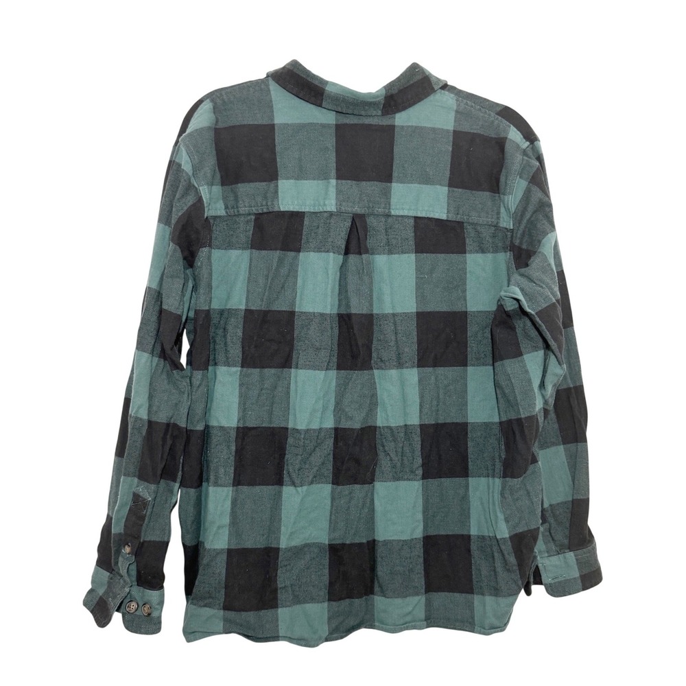Carhartt Rugged Flex Flannel Shirt Womens XL Green Black Buffalo Plaid Loose‎ - Picture 2 of 5
